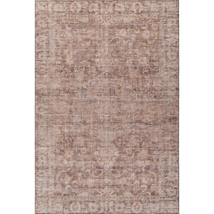 HomeRoots 8' X 10' Rust and Beige Oriental Area Rug - Durable, Washable, UV-Protected for High-Traffic Spaces 699913