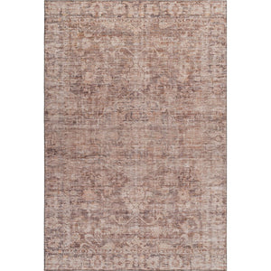 HomeRoots 9' X 12' Elegant Rust and Beige Oriental Area Rug – UV Protected, Washable, Stain-Resistant Design 699914