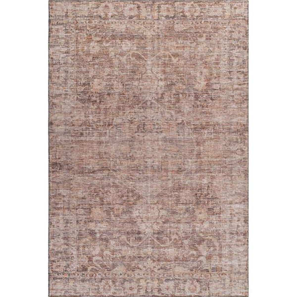 HomeRoots 9' X 12' Elegant Rust and Beige Oriental Area Rug – UV Protected, Washable, Stain-Resistant Design 699914