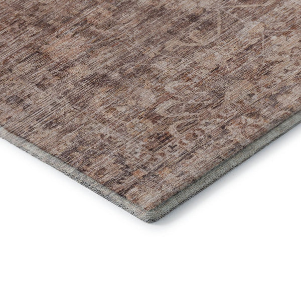 HomeRoots 9' X 12' Elegant Rust and Beige Oriental Area Rug – UV Protected, Washable, Stain-Resistant Design 699914