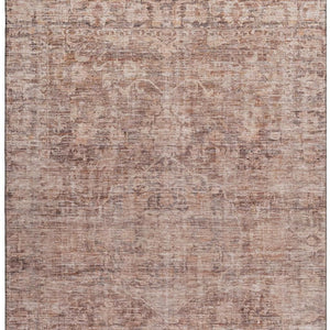 HomeRoots 9' X 12' Elegant Rust and Beige Oriental Area Rug – UV Protected, Washable, Stain-Resistant Design 699914