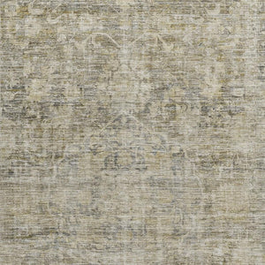 HomeRoots 5' X 8' Pewter and Silver Oriental Washable Area Rug - Durable, Stylish, & UV Protected for Homes 699917