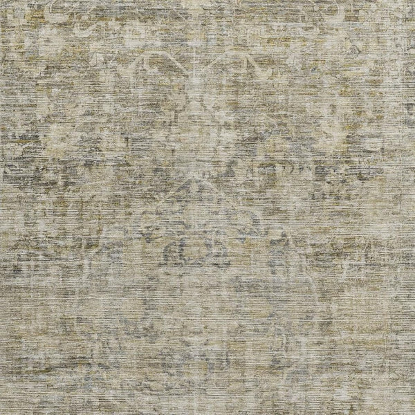 HomeRoots 5' X 8' Pewter and Silver Oriental Washable Area Rug - Durable, Stylish, & UV Protected for Homes 699917