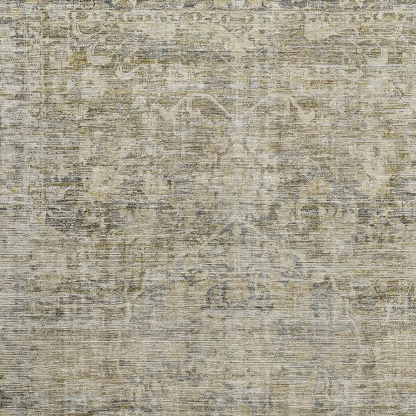 HomeRoots 9' X 12' Elegant Pewter & Silver Washable Area Rug with UV Protection for High-Traffic Spaces 699920