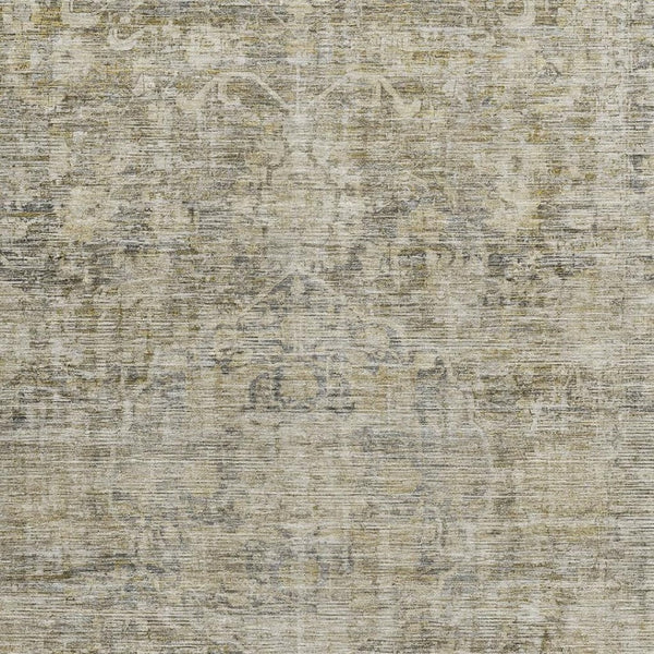 HomeRoots 10' X 14' Pewter & Silver Oriental Area Rug - Washable, Stain-Resistant, UV-Protected for Style! 699921