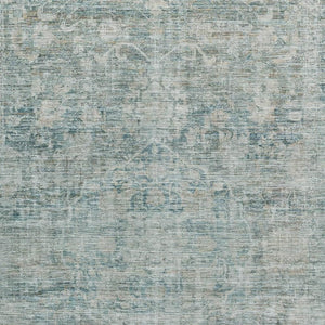 HomeRoots 9' X 12' Teal & Beige Oriental Washable Area Rug - UV Protected, Stain Resistant & Non-Slip Design 699926