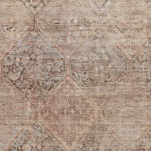 HomeRoots 5' X 8' Stylish Copper & Gray Geometric Area Rug with UV Protection – Washable, Durable & Soft! 699935
