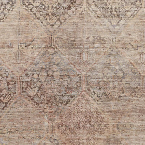 HomeRoots 9' X 12' Stylish Copper & Gray Geometric Washable Area Rug with UV Protection for High-Traffic Homes 699938