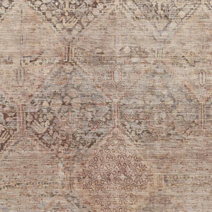 HomeRoots 10' X 14' Copper And Gray Geometric Area Rug – Washable, UV-Protected, Perfect for Busy Homes! 699939