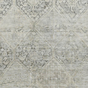HomeRoots 5' X 8' Contemporary Pewter Gray Geometric Area Rug – Washable, UV Protected & Ideal for High Traffic Spaces 699947