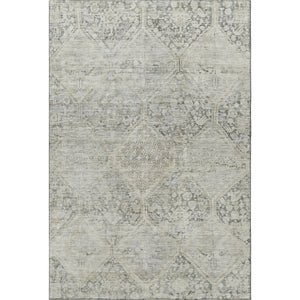HomeRoots 8' X 10' Pewter Gray & Silver Geometric Washable Area Rug – UV Protected, Durable & Stylish Design! 699949