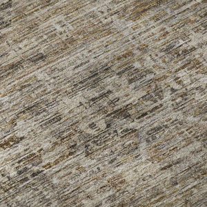 HomeRoots 9' X 12' Brown and Beige Striped Area Rug - Washable, UV Protected, Durable for Indoor & Outdoor Use 699956