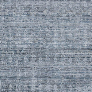 HomeRoots 5' X 8' Coastal-Inspired Blue and Gray Striped Washable Area Rug with UV Protection & Durability 699959