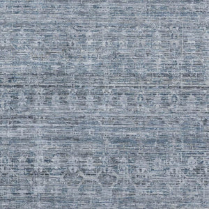 HomeRoots 10' X 14' Blue And Gray Striped Area Rug - Washable, UV-Protected, Stain-Resistant for Busy Homes 699963