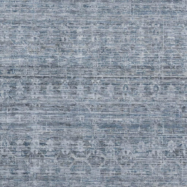 HomeRoots 10' X 14' Blue And Gray Striped Area Rug - Washable, UV-Protected, Stain-Resistant for Busy Homes 699963