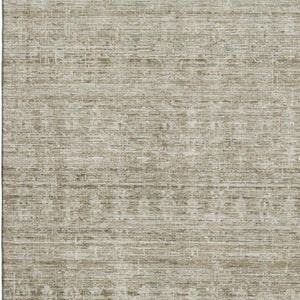HomeRoots 9' X 12' Taupe & Beige Striped Washable Area Rug - Durable, Stain-Resistant, UV Protected Design 699980