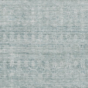 HomeRoots 5' X 8' Turquoise and Ivory Striped Washable Area Rug - UV Protected, Stylish, and Easy to Clean! 699983