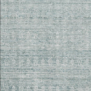 HomeRoots 9' X 12' Coastal Turquoise & Ivory Striped Washable Area Rug with UV Protection for High-Traffic Areas 699986