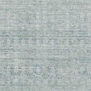 HomeRoots 10' X 14' Coastal-Inspired Turquoise and Ivory Striped Washable Area Rug with UV Protection & Durability 699987