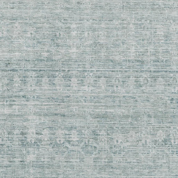 HomeRoots 10' X 14' Coastal-Inspired Turquoise and Ivory Striped Washable Area Rug with UV Protection & Durability 699987
