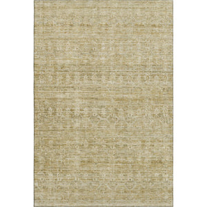 HomeRoots 9' X 12' Wheat and Beige Striped Washable Area Rug - Durable, UV Protected, Perfect for Families! 699992
