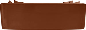 Meridian Furniture Alder Curved Velvet Three Seat Sofa with Solid Wood Frame for Modern Living Rooms Cognac 699Cognac-S