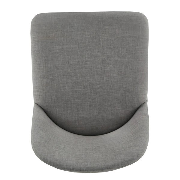 Marquis Glam Dining Chair Set with Gold Metal Frame and Linen Upholstered Seat