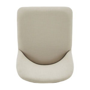 Marquis Glam Dining Chair Set with Gold Metal Frame and Linen Upholstered Seat