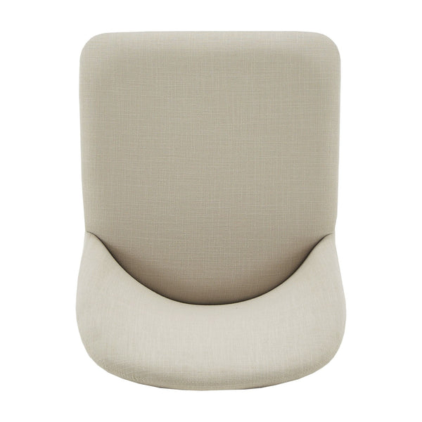 Marquis Glam Dining Chair Set with Gold Metal Frame and Linen Upholstered Seat