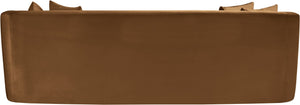 Meridian Furniture Alder Curved Velvet Three Seat Sofa with Solid Wood Frame for Modern Living Rooms Saddle 699Saddle-S