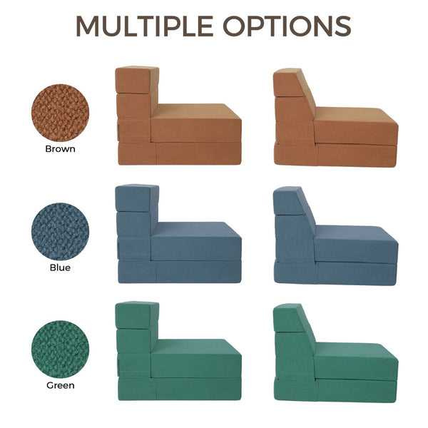 English Elm Folding Floor Sofa Bed with Five Section High Density Foam for Dorms and Small Spaces T5880P498066
