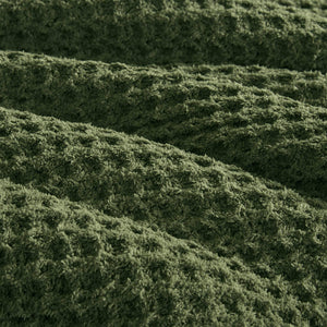 English Elm 2 Pieces Twin Waffle Knit Chenille Comforter Set with Plush Sherpa Reversible Cozy Bedding Ensemble Olive 20.47 L x 11.42 W x 9.84 H B035P381296