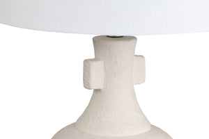 Crestview Collection 26.25"H Elegant Ceramic Table Lamp With Textured Cream Finish And White Linen Shade For Modern Spaces   Cvazp117