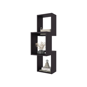 English Elm Seyner 6-Cube Wall Shelf in Walnut Finish – Durable Engineered Wood, Minimalist Storage Display for Home or Office B200P368110