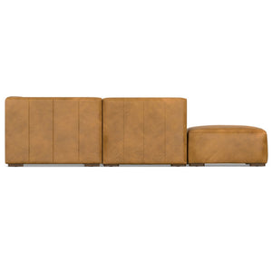 English Elm Rex Left Sectional Sofa & Ottoman Set - Handcrafted Leather Comfort For Modern Living Spaces B136P199264-GIGA
