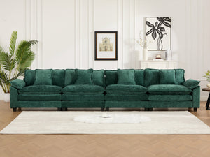 English Elm Wider Ergonomic Loveseat with Breathable Chenille Upholstery, Modular Design, Plush Double-Layer Cushioning W1143S00045 W1143S00045
