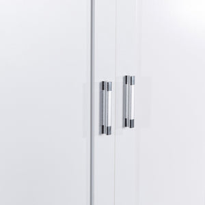 English Elm Tall Bathroom Storage Cabinet with Adjustable Shelves, Two Doors & Drawers, Space-Saving 66" Tall White N725P178675K
