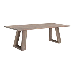 English Elm Tanya Solid Acacia Wood Rectangular Dining Table Seats Eight in Grey Finish B2769S00010