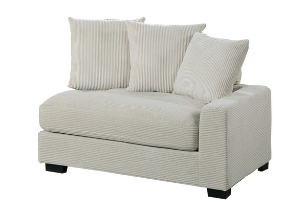 English Elm Living Room Modular Corduroy Chair with Wood Legs Plush Cushions and Sectional Flex B011P486760