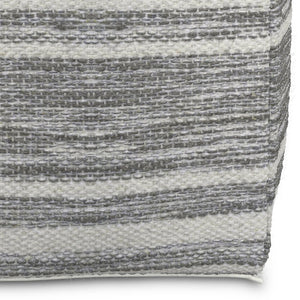 English Elm Carina Handwoven Square Wool Pouf Black White Melange – Supportive Polystyrene Fill, 18"x18"x14" B136P252627