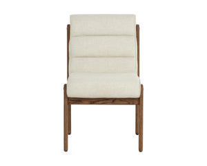 Sunpan Bertie Dining Chair - Elegant Geralt Linen Upholstery With Solid Oak Frame For Modern Gatherings Cream Fabric 111953