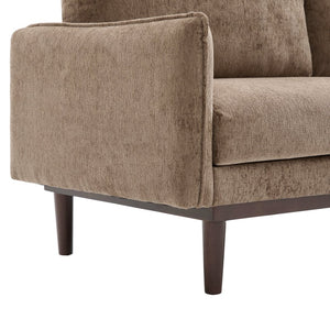English Elm Modern Chenille Loveseat with Pocket Spring Cushions and Rubberwood Legs for Living Room N763P347228D
