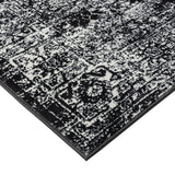 Madison Park Chadwick Global Inspired Distressed Vintage Persian Woven Area Rug MP35-8066 Black/Cream