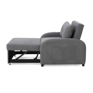 English Elm Christopher Knight Home® - (Old 3-in-1 Convertible Sleeper Sofa Bed with Pillow & Pocket, Compact Loveseat with Pull-Out Bed and Wheels Grey N765P34284849G