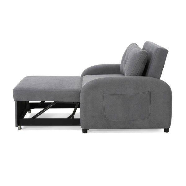 English Elm Christopher Knight Home® - (Old 3-in-1 Convertible Sleeper Sofa Bed with Pillow & Pocket, Compact Loveseat with Pull-Out Bed and Wheels Grey N765P34284849G