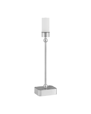 Currey & Company Gadabout Nickel Cordless Table Lamp - Sleek Rechargeable Design For Effortless Room Versatility Silver Metal 6700-0012-currey-company