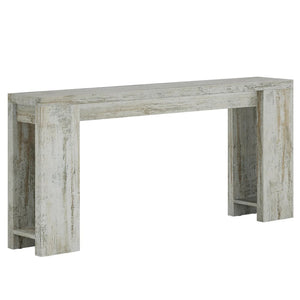 English Elm 2-tier Industrial Console Table Rustic Wood and Black Metal Frame Entryway Sofa T3971P461038