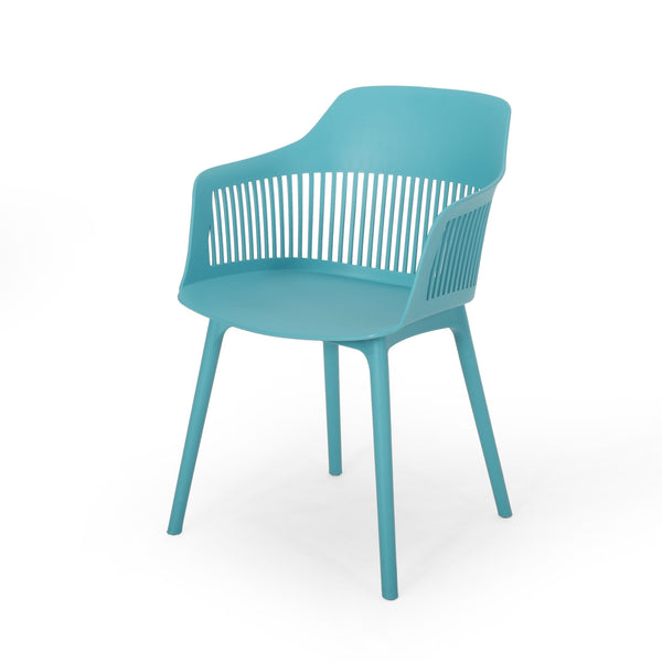 English Elm Christopher Knight Home® - DAHLIA Weather-Resistant Outdoor Chair with Durable Polypropylene Frame, Modern Minimalist Design Teal 26.7 L x 23.7 W x 22.2 H 68374.00T