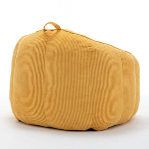 English Elm Giant Corduroy Bean Bag with Armrests Shredded Foam Lounge Chair for Living Room Yellow W2200P442626