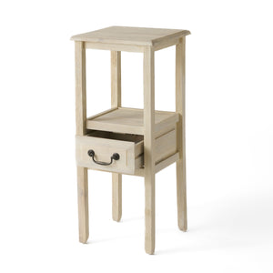 English Elm Christopher Knight Home® - End Table - Elegant Cream-White Solid Rubber Wood Design For Modern & Classic Home Décor Needs N771P269295Y